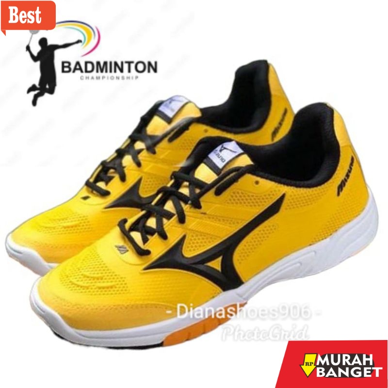 Sepatu bulu tangkis terbaru- Sepatu Badminton Mizuno Volly Bulu Tangkis Olahraga Pria