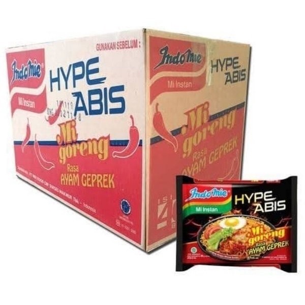 indomie hype abis rasa ayam geprek 1 dus / isi 40pcs mie