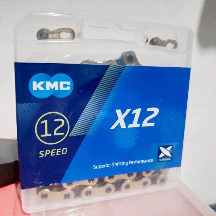 Rantai Chain KMC X12 Gold Jet Black 12 Speed Emas Sepeda Shimano SRAM