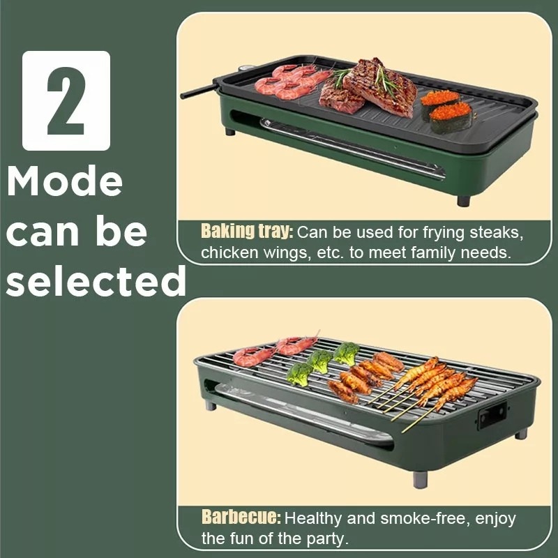 BIKIN SATE / ALAT PANGGANG LISTRIK / NAOMI GRILL 2 IN 1 / APRIL GRILL PAN / PANGGANGAN BBQ Anti Lengket / ALAT BERBEQUE