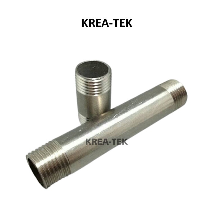 3/8" x 15 cm Pipa nipple stainless ss304 nepple SS 304 sch 40 100 mm