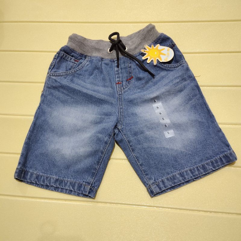 Celana Pendek Anak Cowok Pinggang Karet Little M / Celana Harian Anak / Celana Jeans Anak