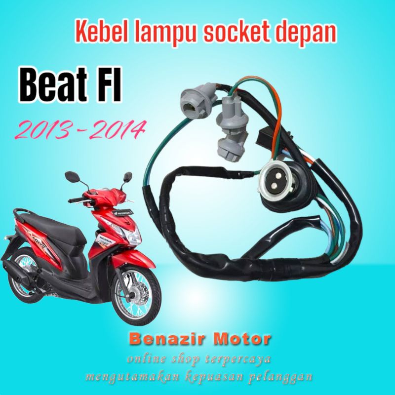 Kabel COB lampu socket  depan Beat FI lama 2013-2014