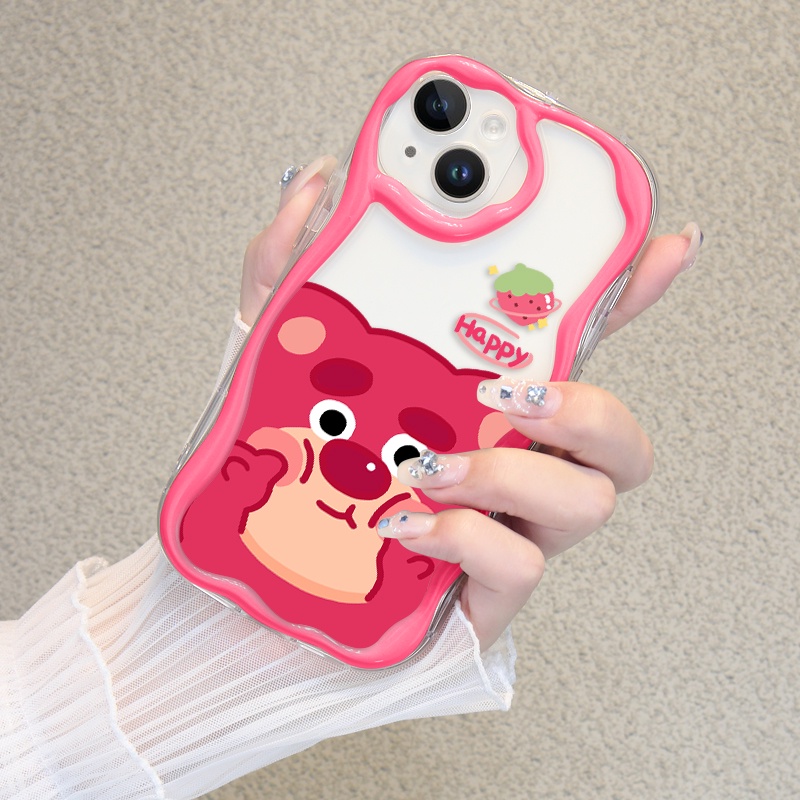 POPCASE For iPhone Case Casing hp For iPhone 12 Cream Soft Case Lucu Popular Silikon Case Beruang St