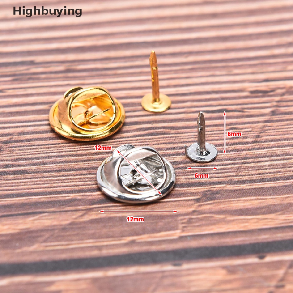 Hbid 10sets Lapel Pin Holder Gesper Clutch Perhiasan DIY Butterfly Badge Bros Clasp Glory