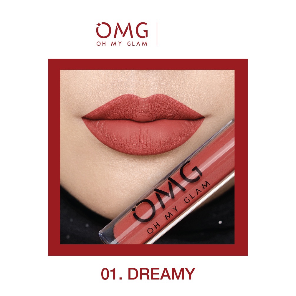 OMG OH MY GLAM Matte Kiss Lip Cream Menjaga Kelembapan dan Melindungi Bibir Dengan Extrak Jojoba Oil