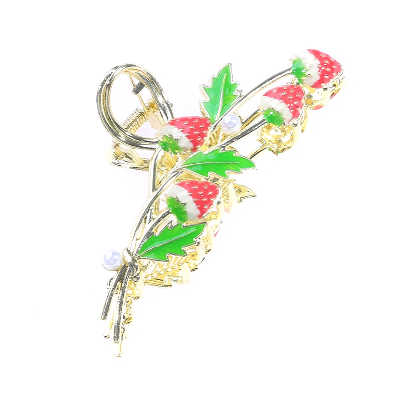 [AYBX] Strawberry Hair Claw Clips Cute Metal Hair Clip Pink Hair Claws Clips Styling Rambut Perlengkapan Rambut Fashion