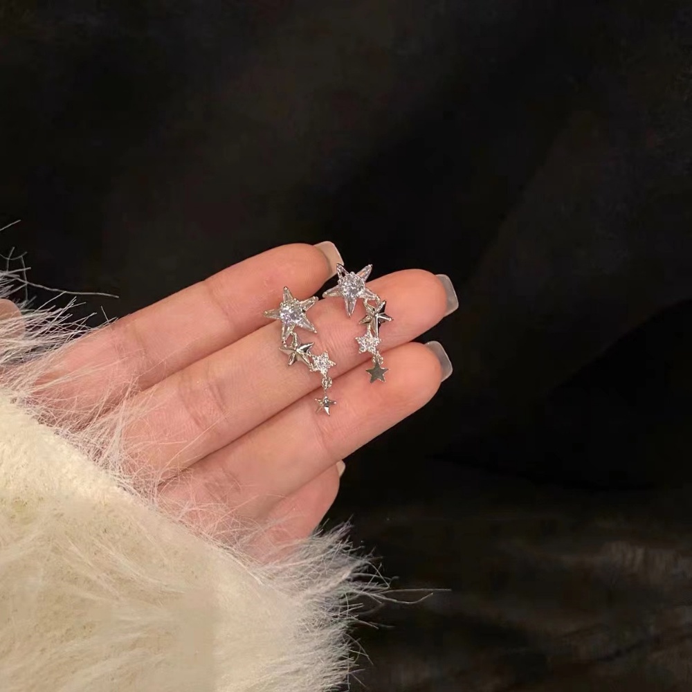 Mutiara Bintang Anting Perempuan Mode Baru Desain Niche Rasa High-end Anting-Anting Wanita Anting Temperamen Meledak Permen Perhiasan