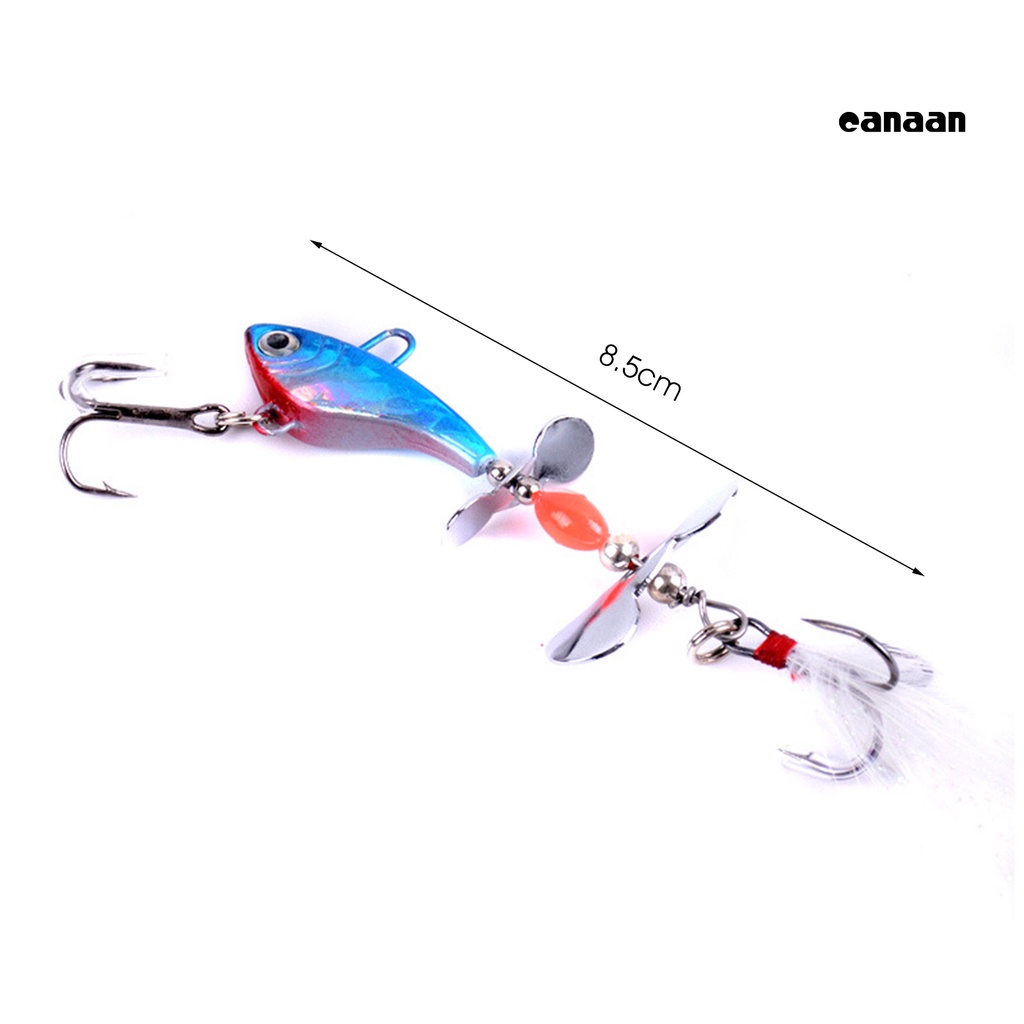 Cnn-13g 8.5cm 3D Eyes Luminous Fake Lure Dengan Bulu Berputar Spinner Sequin Memancing Lure Fishing Tools