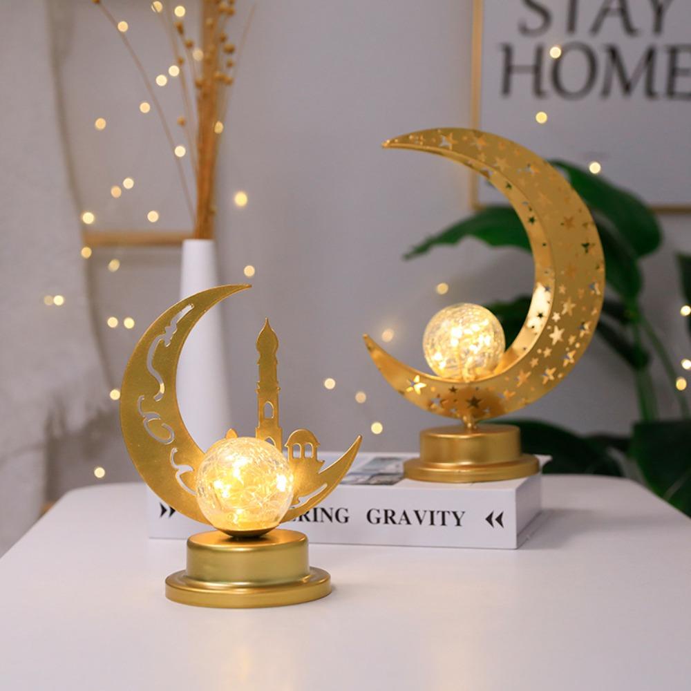 [Elegan] Lampu Led Aesthetic Bulan Ornamen Hollow Out Muslim Decor Suasana Dekorasi Rumah Eid Mubarak Untuk Dekorasi Kamar Night Light