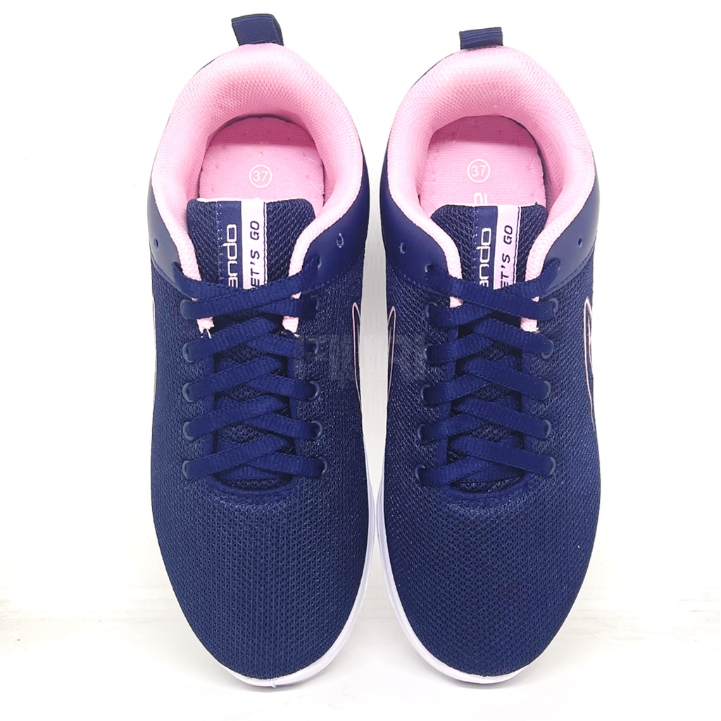 FIURI - ANDO - GANIRA 37-40 NAVY PINK - SEPATU KETS - SNEAKERS OLAHRAGA CASUAL WANITA - SEPATU JOGGING LARI GYM FITNESS CEWEK- SEPATU ANAK PEREMPUAN - SEPATU SEKOLAH BERTALI SD SMP SMA