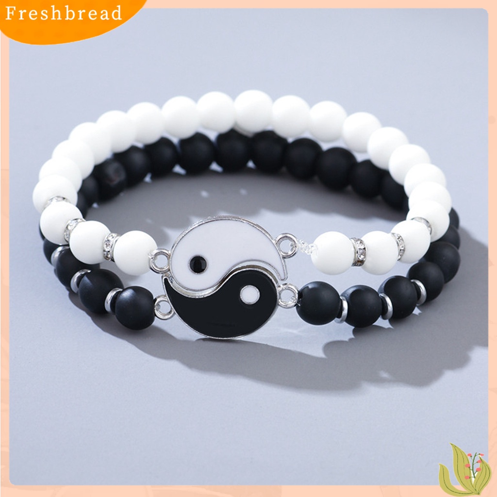 &lt; Freshbread &gt; Tai-Chi Yin Yang Couple Beads Dress-up Gelang Mewah Untuk Istri