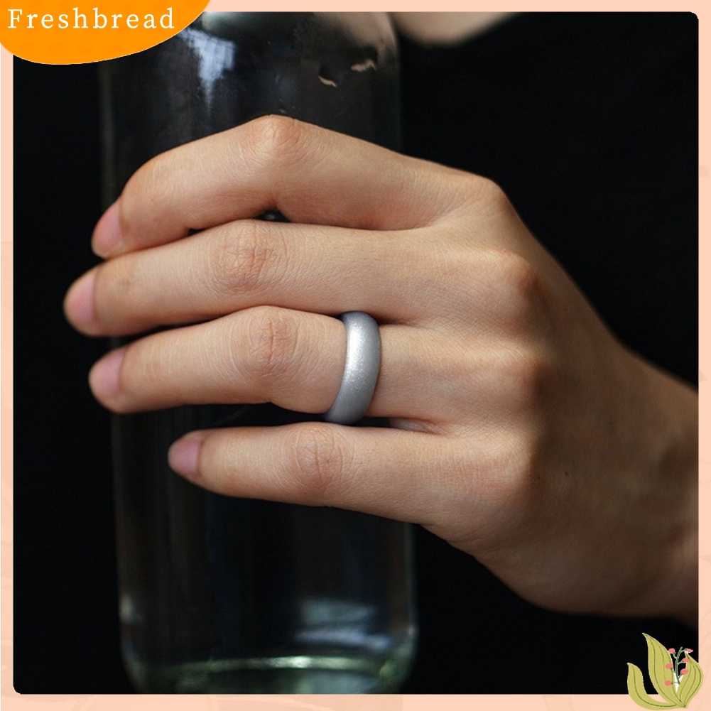 &lt; Freshbread &gt; 7Pcs/Set Multi Color Fashion Cincin Jari Silikon Pasangan Kekasih Perhiasan Hadiah