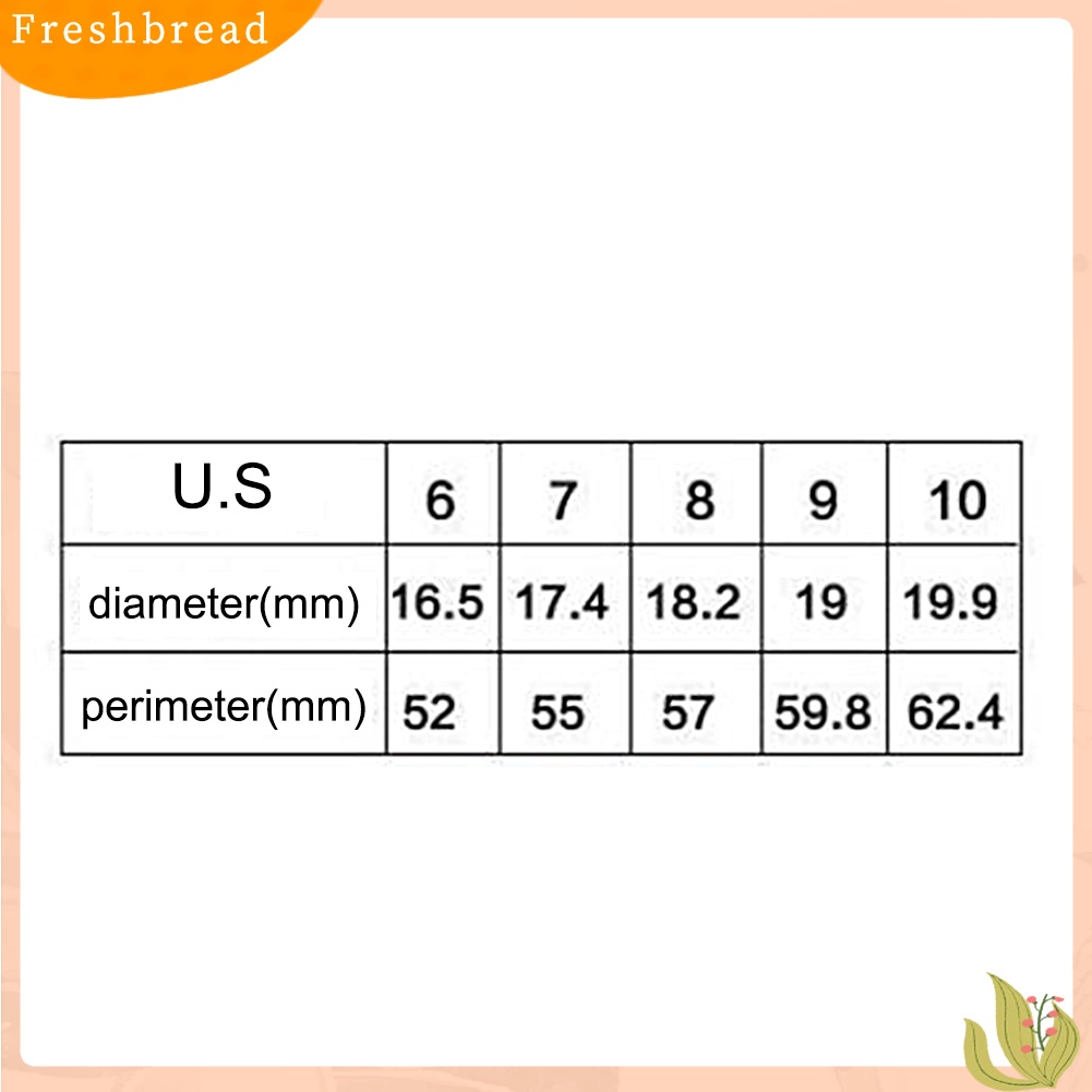 < Freshbread > Wanita Retro Berlian Imitasi Hias Bentuk Geometris Jari Cincin Hadiah Perhiasan Pernikahan