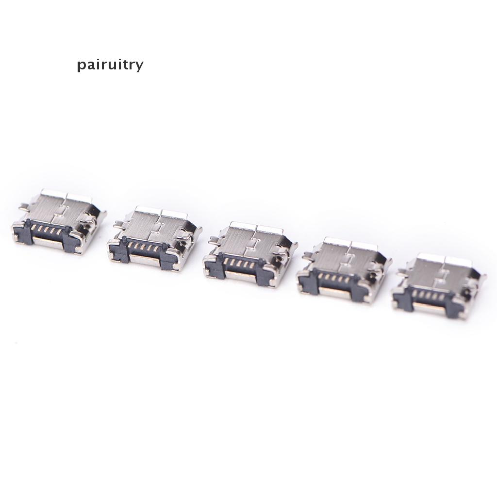 Prt 10pcs Konektor Micro USB 5pin B type Female Untuk Konektor 5pin Charging Socket Hot sale PRT