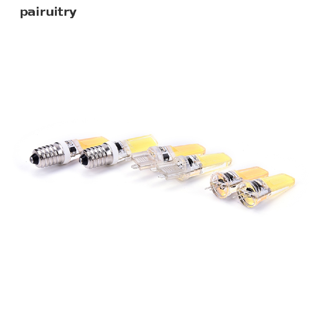 Prt Mini Dimmable G4 G9 E14 COB SMD LED Silicone Crystal Light Lampu Bohlam 9W 220V PRT