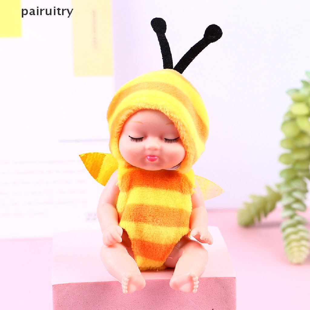 Prt 1pc Sleep Baby Doll Hewan Lucu Baby Doll Tinggi 3.5inch Untuk Mainan Anak PRT