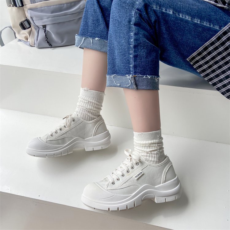 GRATIS BOX HS-0271 Sepatu Kanvas Sneakers Wanita Import Casual Korean Style Eunchae Shoes Premium