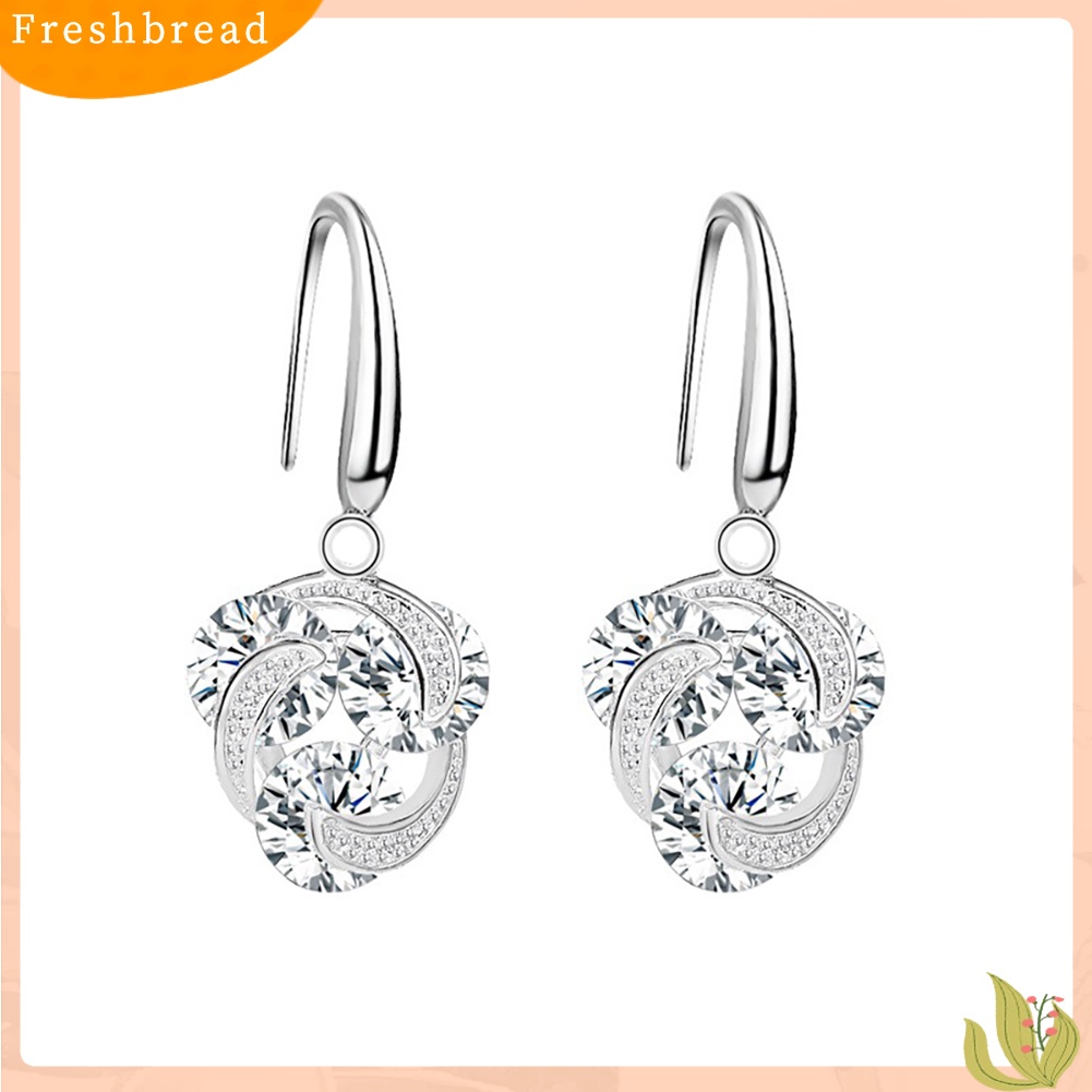 &lt; Freshbread &gt; Wanita Gaya Fashion Warna-Warni Berlian Imitasi Cubic Zirconia Bentuk Kincir Angin Perhiasan