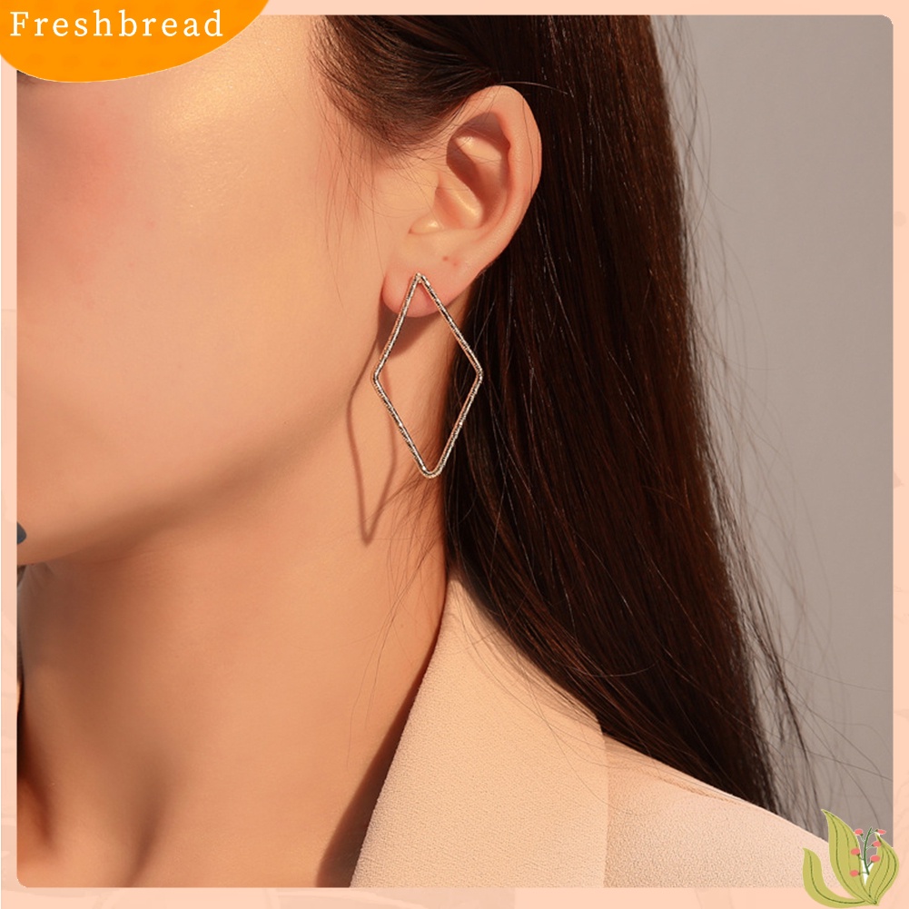 < Freshbread > 6pasang Wanita Mutiara Imitasi Bulat Geometris Menjuntai Ear Stud Hoop Earrings Jewelry