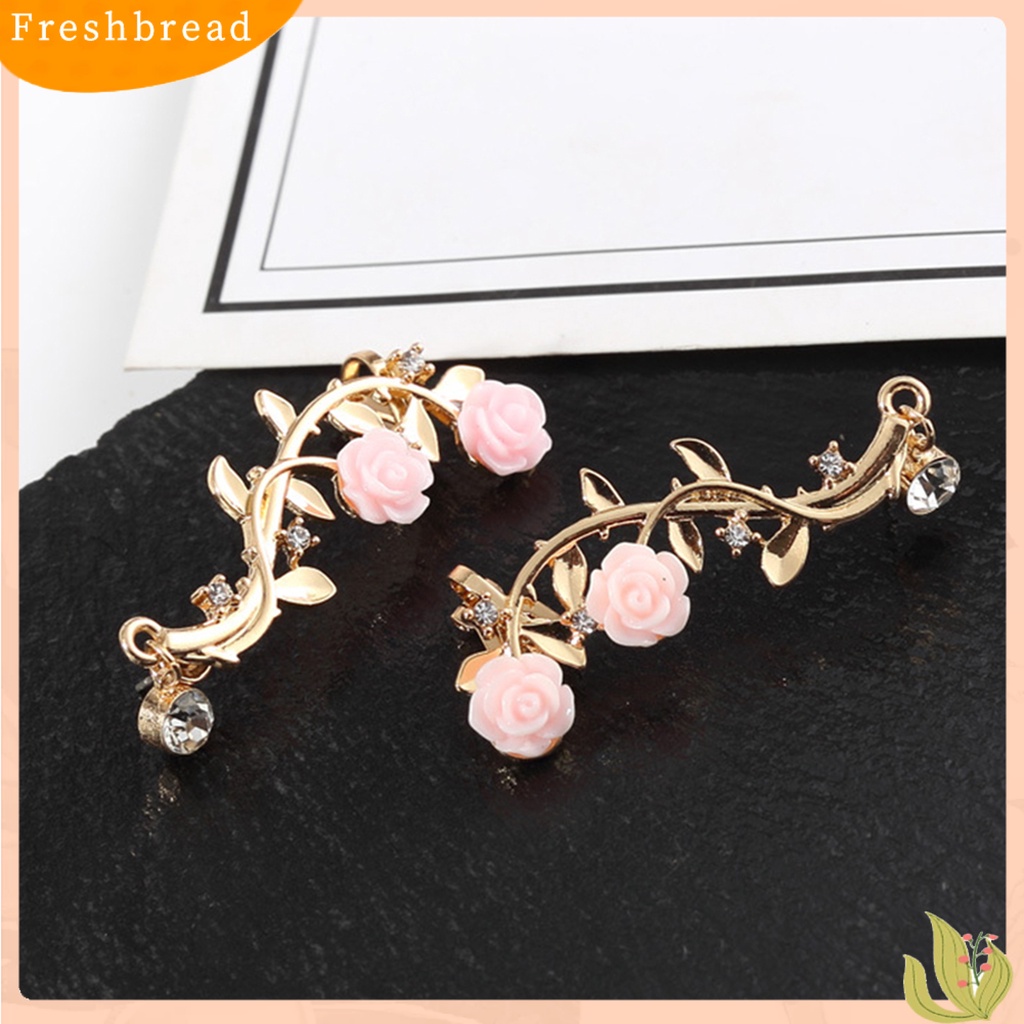 &lt; Freshbread &gt; Anting Cantik Pendaki Crawler Bunga Mawar Anting Cabang