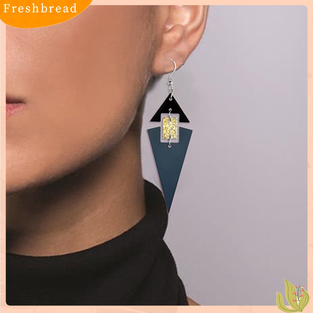 &lt; Freshbread &gt; Fashion Wanita Segitiga Panjang Liontin Anting Pernyataan Pesta Perhiasan Hadiah