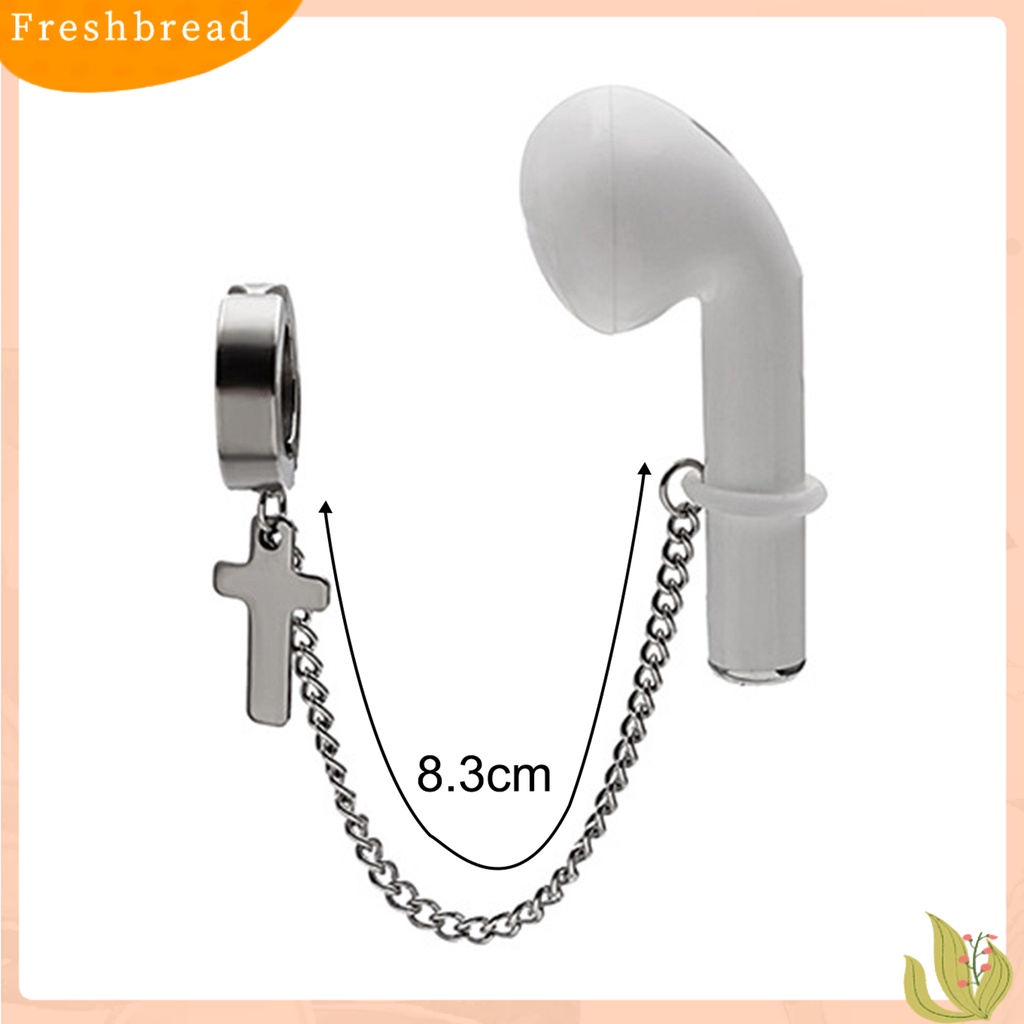 &lt; Freshbread &gt; 1pc Anting Anti Hilang Universal Cocok Mudah Digunakan Tali Anting Earphone Stainless Steel Non-slip Untuk Pakaian Sehari-Hari