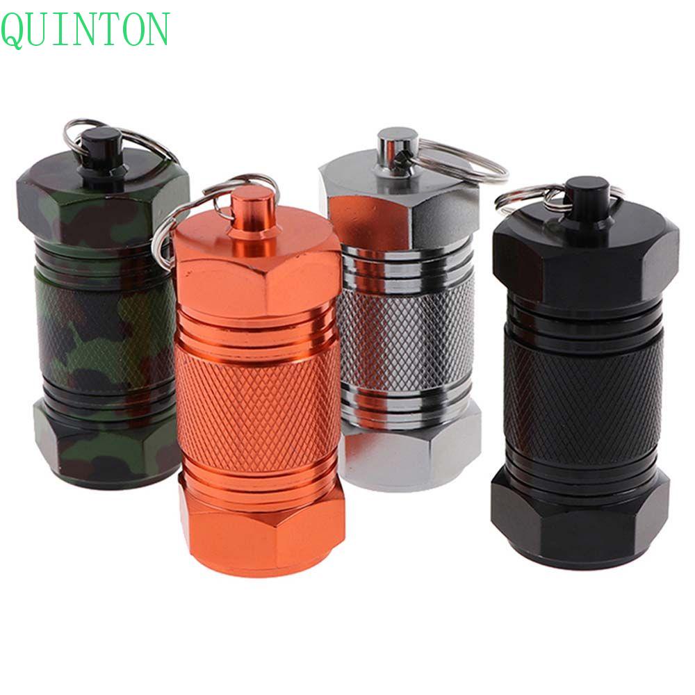 Quinton Botol Penyimpanan Obat Edc Bahan Aluminum Alloy Anti Air Aneka Warna Untuk Travel / Outdoor