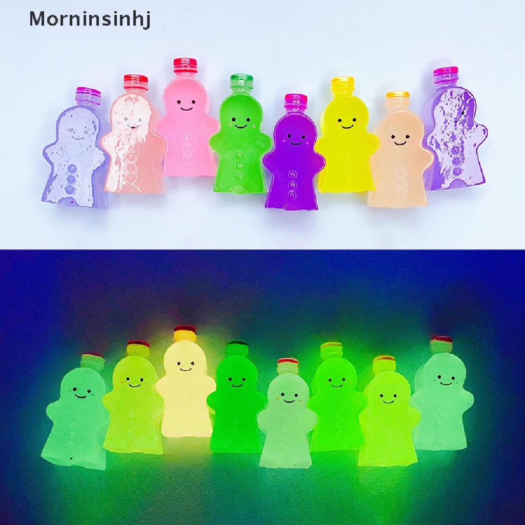 Mornin 2pcs Luminous Miniatur Gingerbread Man Angka Ornamen Lanskap Mikro Kartun Bercahaya Dalam Gelap Mainan Boneka id