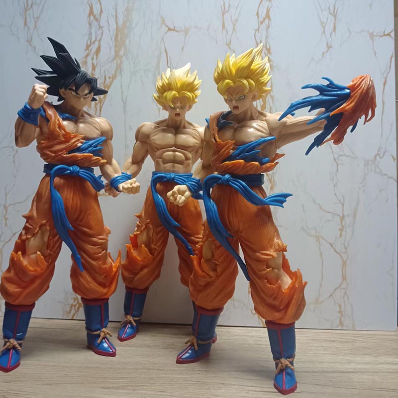 Super Saiyan Son Goku Figure Anime Dragon Ball Goku DBZ 33cm PVC Action Figure Model Patung Koleksi Mainan Untuk Anak