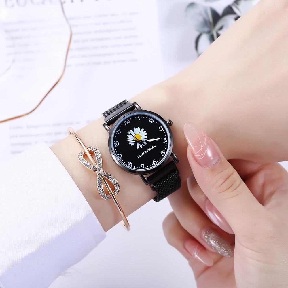 JAM TANGAN WANITA SUMMER PEACE FASHION TRENDY PREMIUM STRAP MAGNET (G_W)