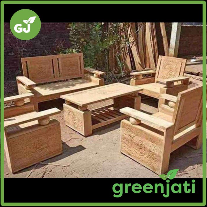 Kursi Tamu sopa Model Minimalis Harga Murah Kayu Jati