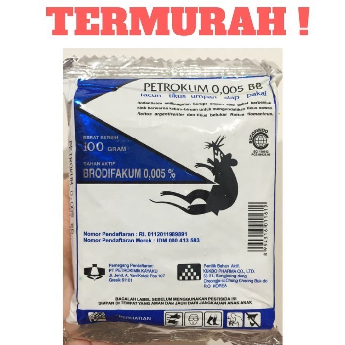 Racun tikus petrokum anti bau pembasmi tikus murah RMB ECERAN ECER TERMURAH