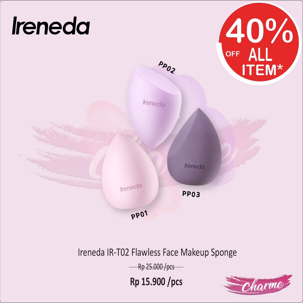 (READY &amp; ORI) IRENEDA Flawless Face Makeup Sponge IR-T02