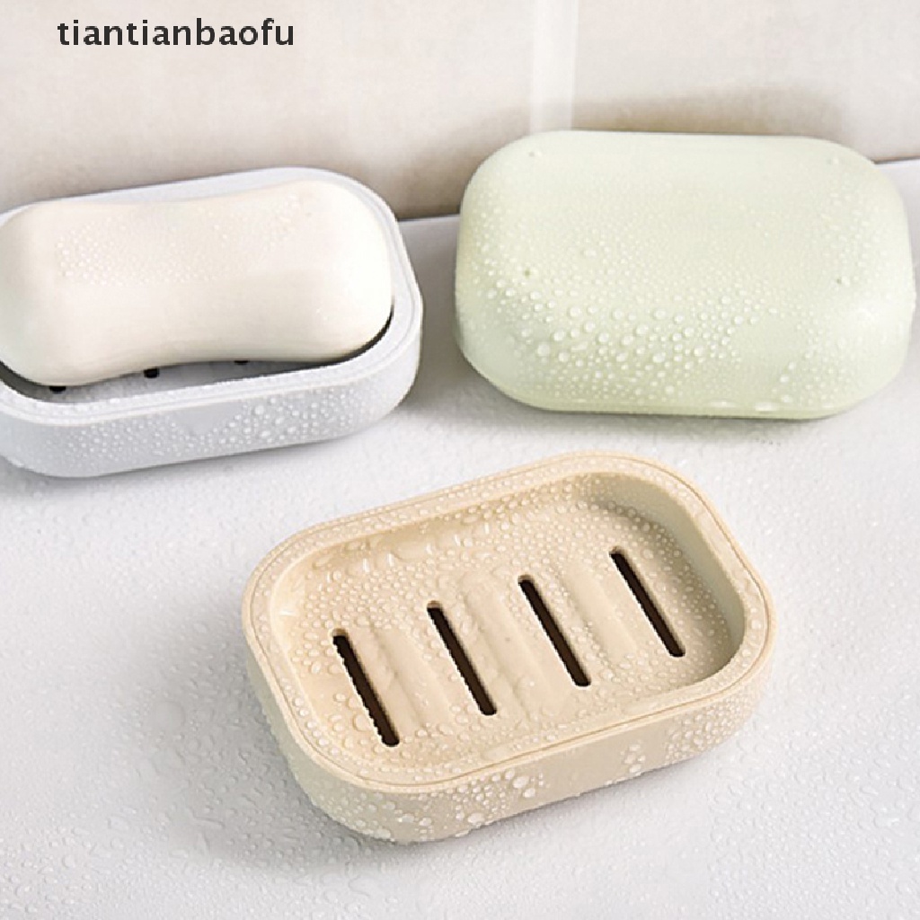 [tiantianbaofu] Double Layer Bathroom Dish Plate Case Rumah Shower Travel Hiking Holder Rak Sabun Butik