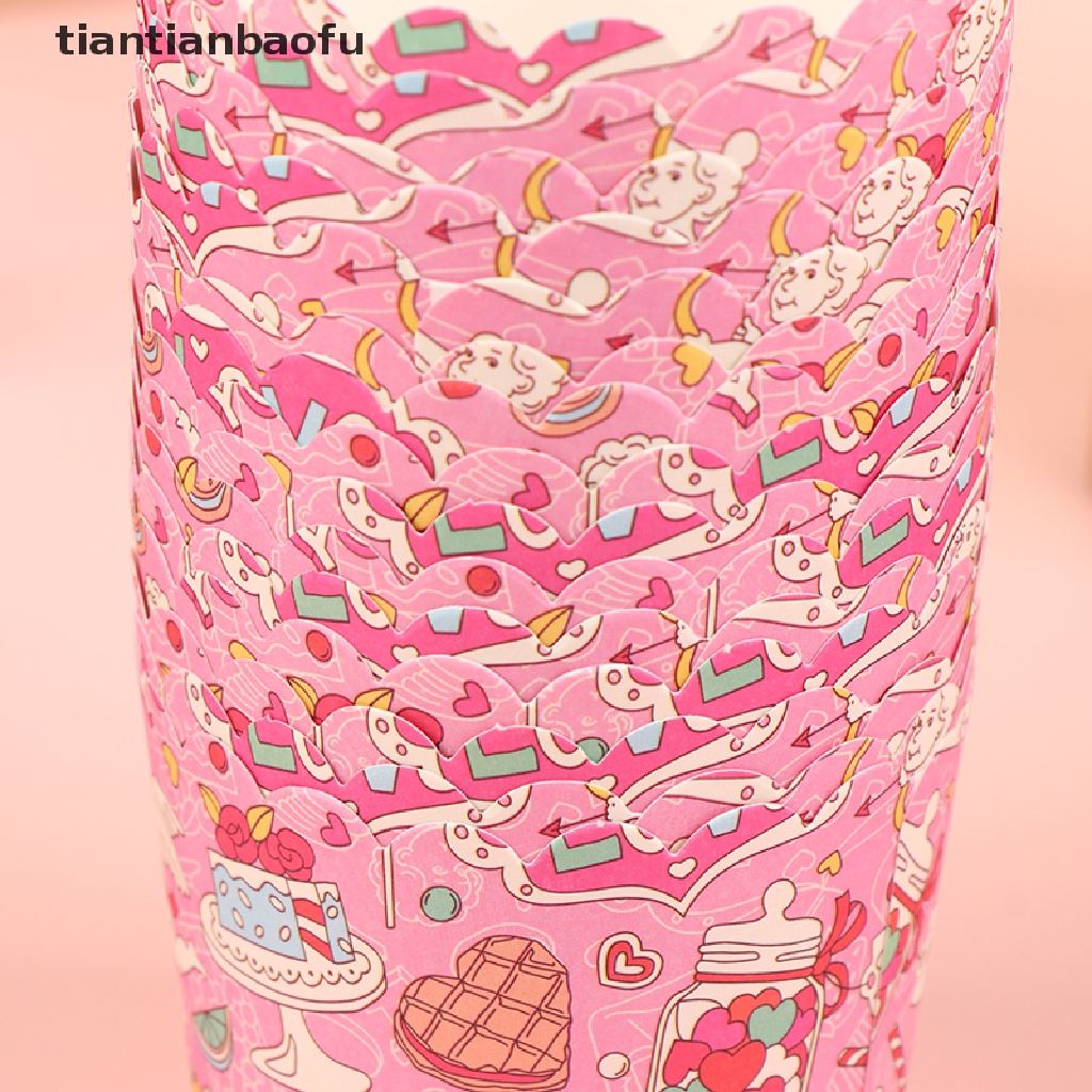 [tiantianbaofu] 50pcs/set Muffin Cupcake Paper Cups Pastry Wrapping Paper Cupcake Baking Cup Butik