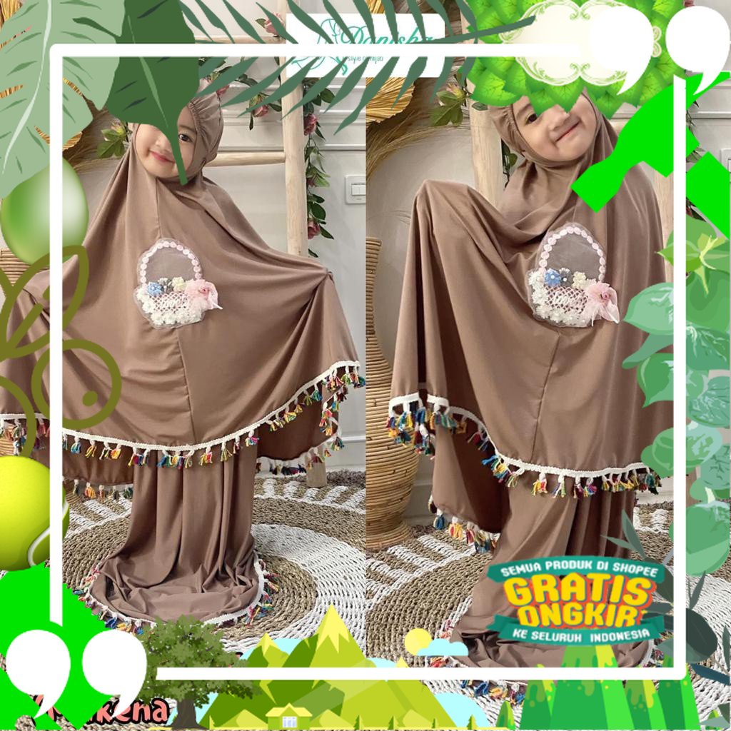 Mukena Mukenah Anak Naima Tassel Kids Ori Danisha Hijab BY QOID/ Trendy Modis