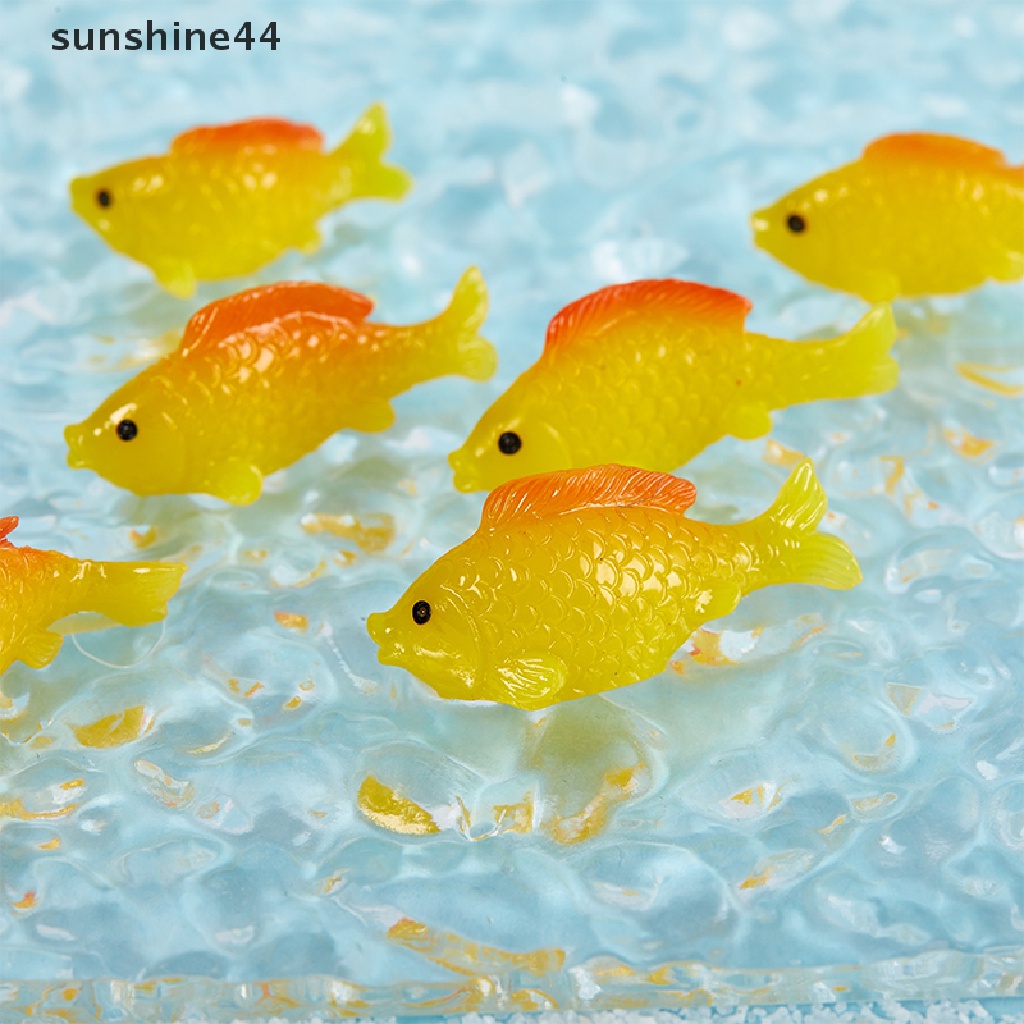 Sunshine Hias Teratai Ikan Warna-Warni DIY Miniatur Ornamen Lanskap Mikro Mini ID