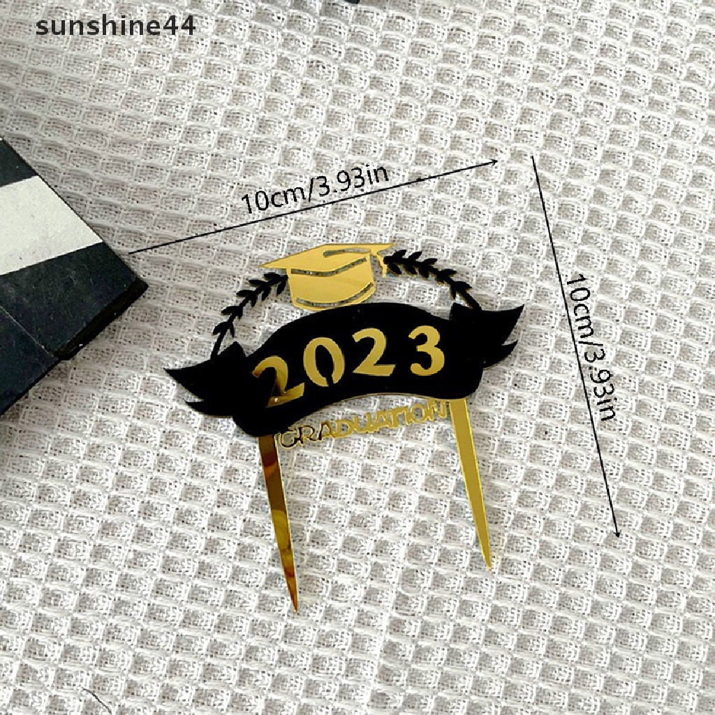 Sunshine 9gaya Wisuda2023Hiasan Kue Pesta Wisuda Akrilik Untuk Pelajar ID