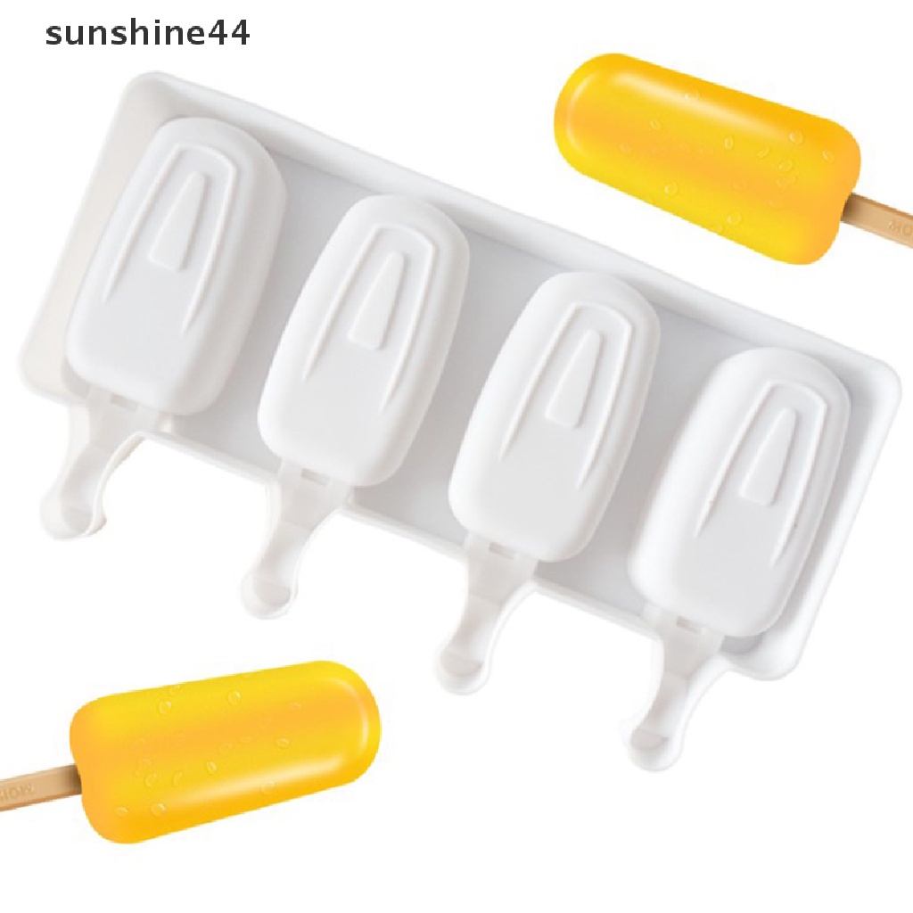 Sunshine Cetakan Es Krim Silikon Cetakan Es Loli DIY Homemade Dessert Freezer Mold ID