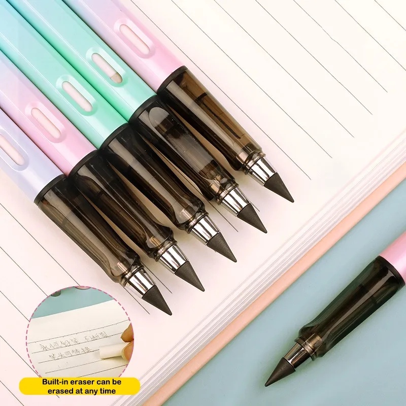 Pensil Kreatif Mempesona No-sharpen Dengan Eraser/Pensil Eternity Portable Clipable Inkless/Alat Tulis Menulis Siswa