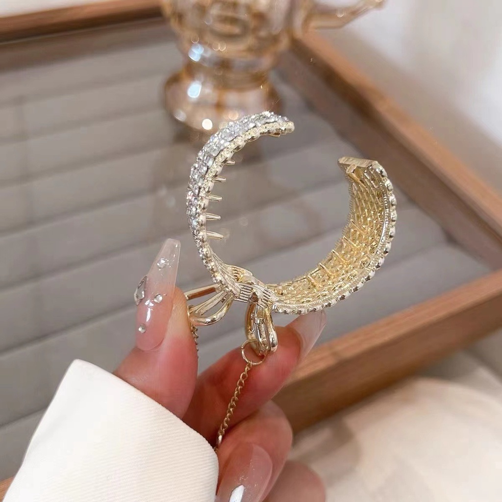 Mutiara Mengkilap Rumbai Kupu-Kupu Camellia Grasping Clip Hair-fixing Anti-drooping hairpin Fashion Ponytail Tinggi Aksesoris Rambut Hiasan Kepala