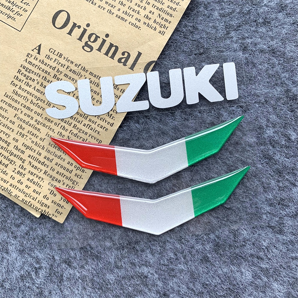 Stiker Reflektif Lem Tetes Logo Huruf Yamaha Ducati Honda Hijau Putih Merah VESPA Italy Bendera Motor Fuel Tank Cap Dekorasi Decal