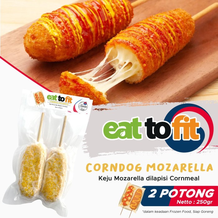 CORNDOG MOZARELLA FROZEN FOOD CAMILAN KOREAN FOOD EAT TO FIT