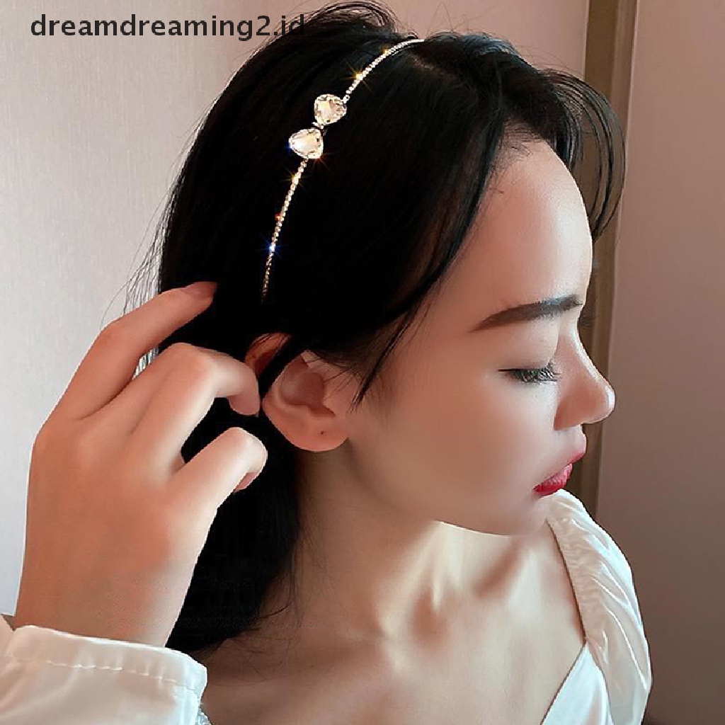 (hot) Berlian Imitasi Ikat Rambut Ikatan Simpul Rambut Hoop Kristal HairClip Wanita Hiasan Kepala Pernikahan Aksesoris Rambut Perhiasan//