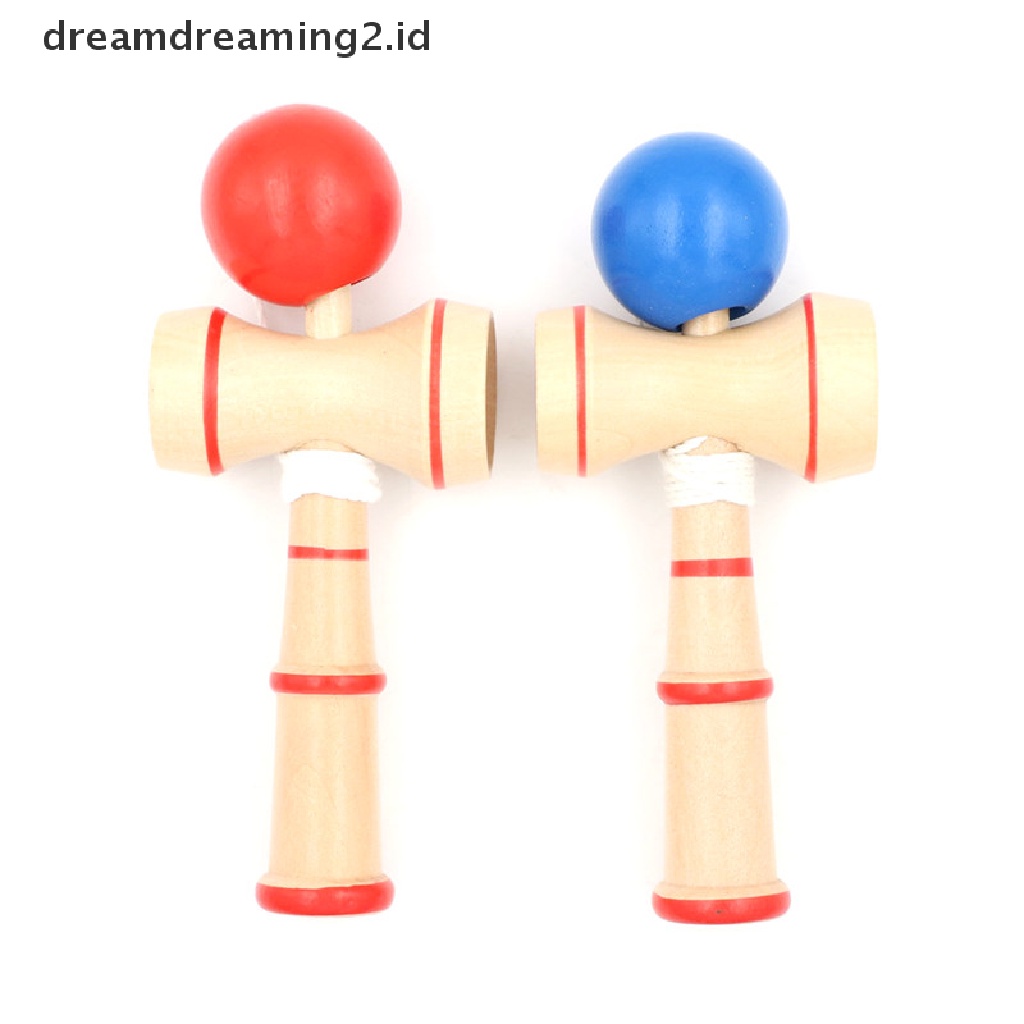 (hot) Kid Kendama Ball Mainan Edukasi Keterampilan Keseimbangan Permainan Kayu Tradisional Jepang//