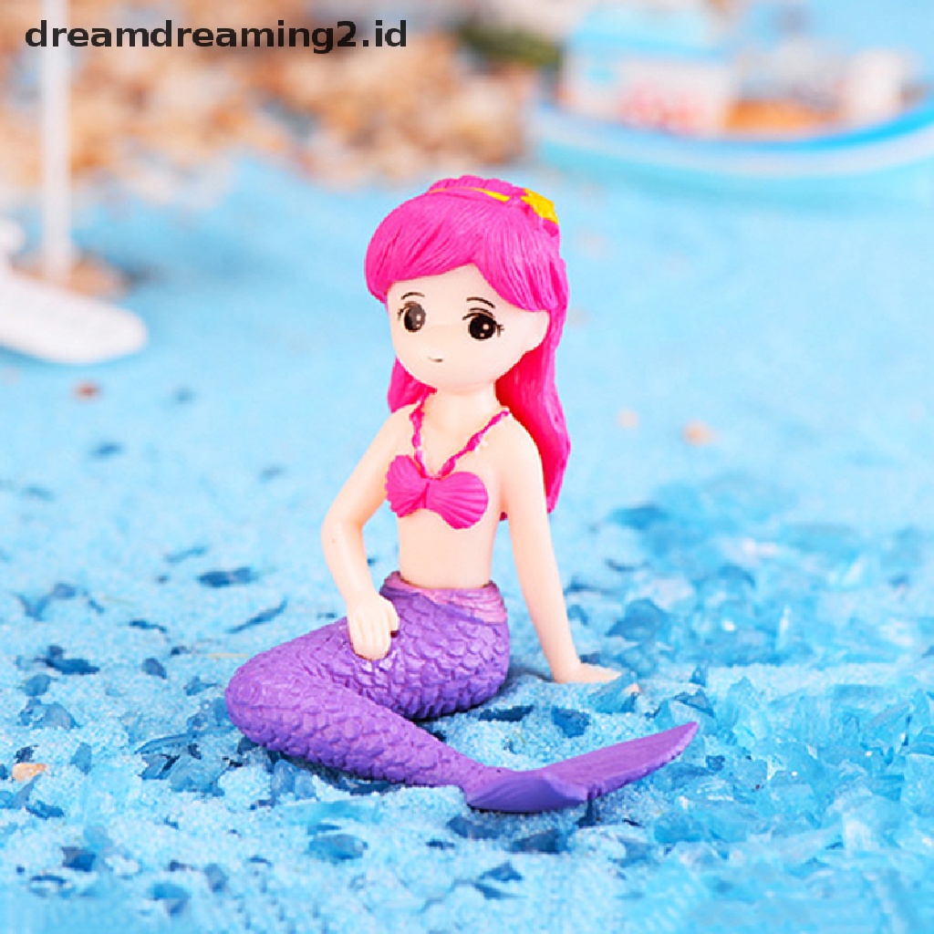 (hot) Mermaid DIY Patung Miniatur Mini Taman Dekorasi Rumah Boneka Lanskap Mikro//