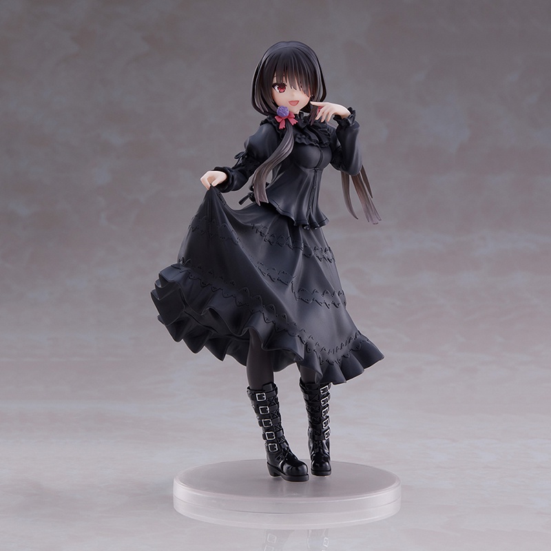 20cm DATE ALIVE IV Anime Figure Kawaii Tokisaki Kurumi Action Figure Gaun Hitam Model Koleksi Gadis Cantik Mainan Boneka