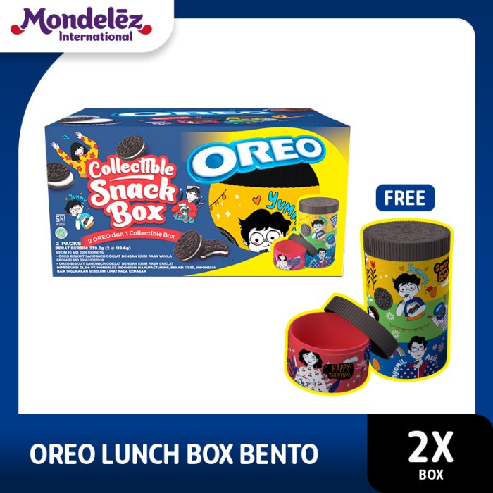 

Oreo Lunch Box Bento 2 Pcs Free Pouch - Snack / Camilan Lebaran