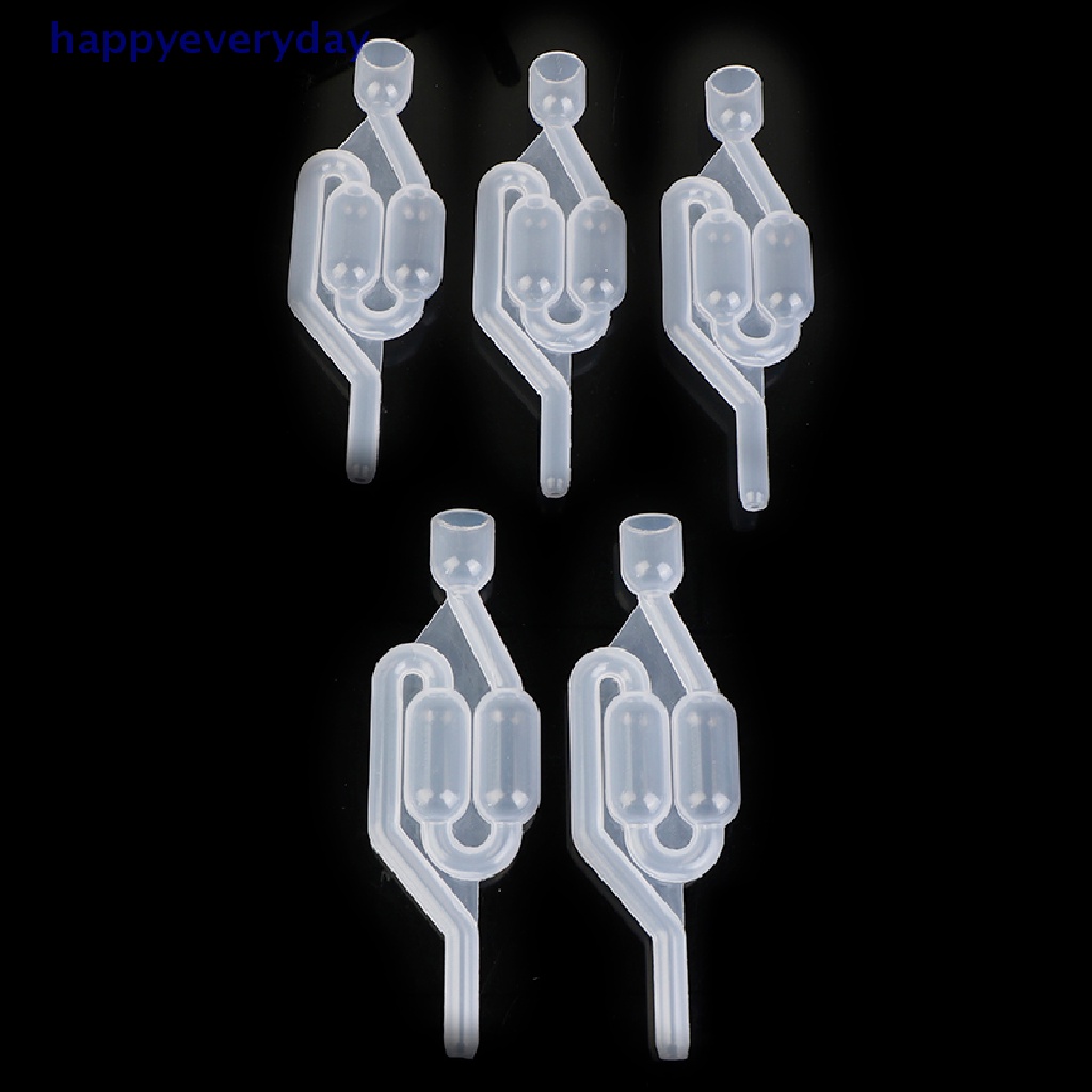 [happy] 5pcwater Seal Exhaust One way Home Brew Anggur Fermentasi Airlock Sealed Plastik [ID]